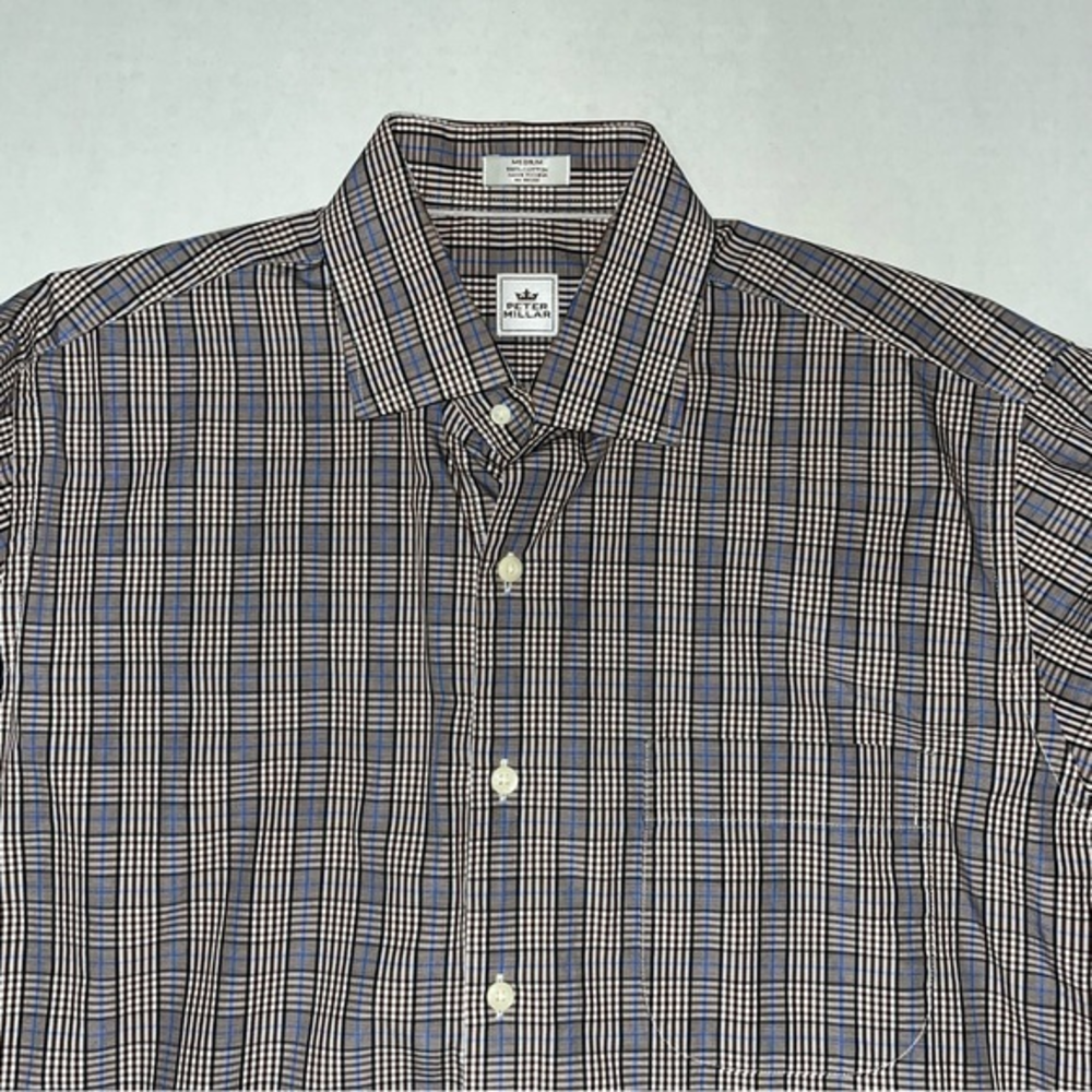 Peter Millar Button Front Long Sleeve Plaid Shirt